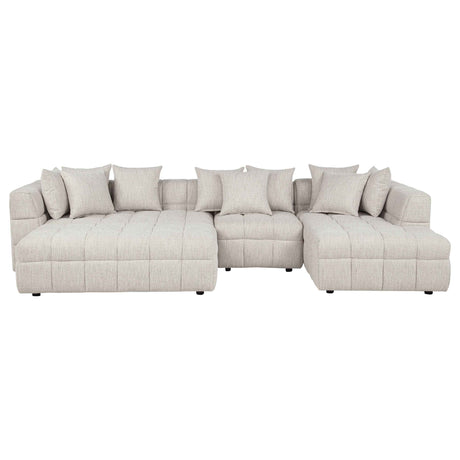 Amara Ivory 4-Piece Upholstered Sectional Sofa by Coaster at Eve Furniture