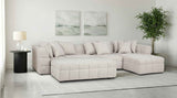 Amara Ivory 4-Piece Upholstered Sectional Sofa by Coaster at Eve Furniture