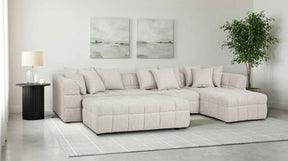 Amara Ivory 4-Piece Upholstered Sectional Sofa by Coaster at Eve Furniture