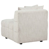 Amara Ivory Upholstered Armless Chair by Coaster at Eve Furniture