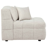 Amara Ivory Upholstered Armless Chair by Coaster at Eve Furniture