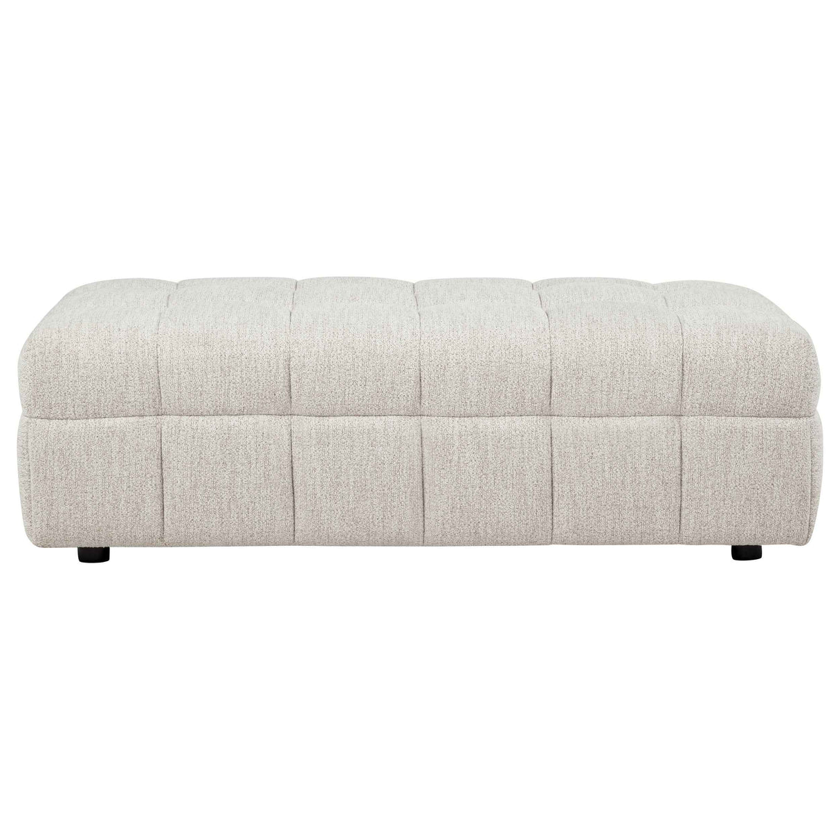 Amara Ivory Upholstered Ottoman by Coaster at Eve Furniture