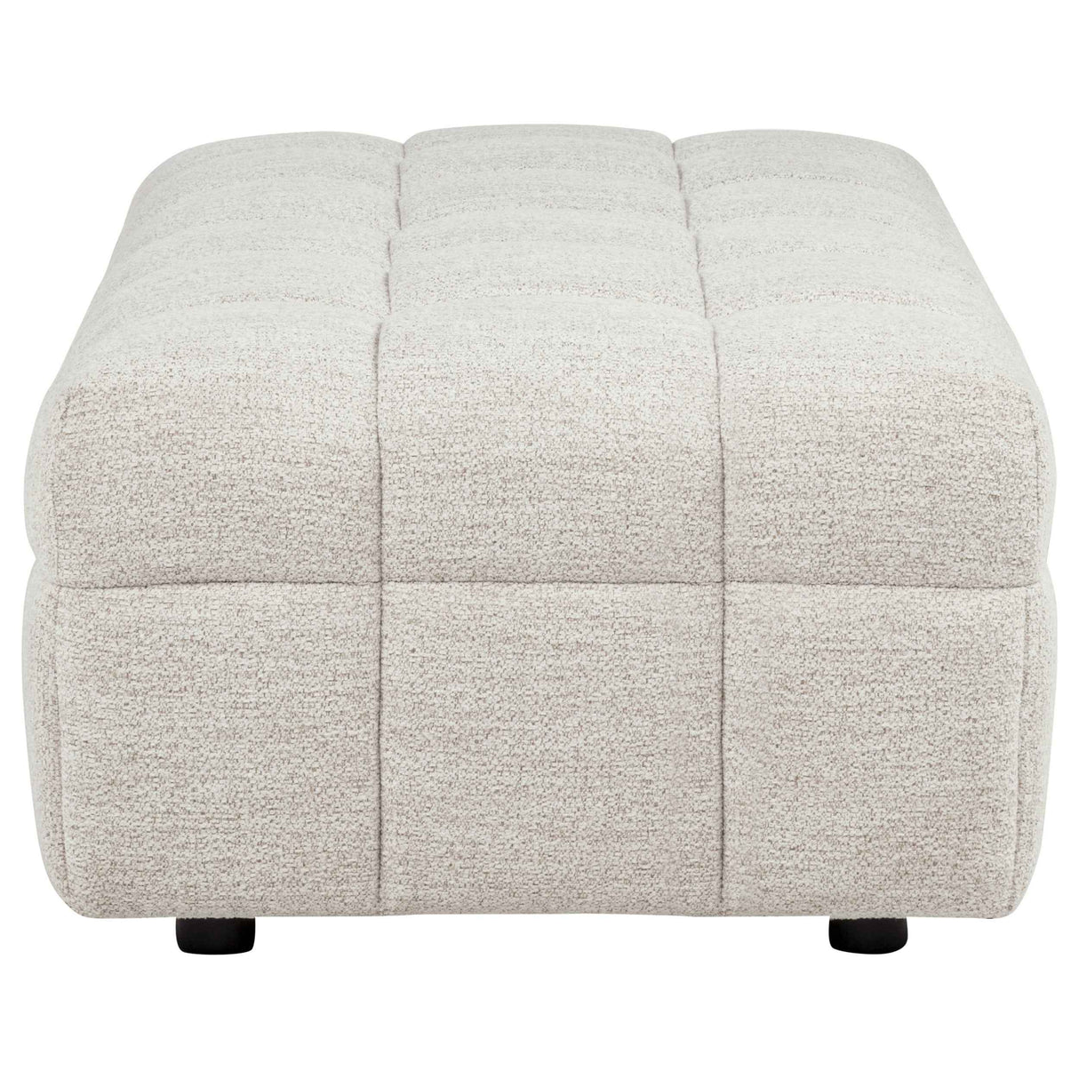 Amara Ivory Upholstered Ottoman by Coaster at Eve Furniture
