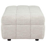 Amara Ivory Upholstered Ottoman by Coaster at Eve Furniture