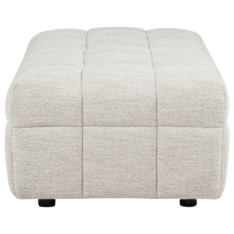 Amara Ivory Upholstered Ottoman by Coaster at Eve Furniture