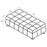 Amara Ivory Upholstered Ottoman by Coaster at Eve Furniture