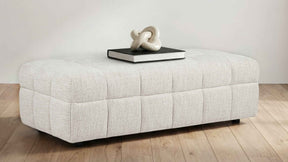 Amara Ivory Upholstered Ottoman by Coaster at Eve Furniture