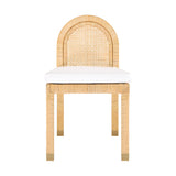 Amara Natural Rattan and Performance Fabric Arched Back Dining Chair by TOV Furniture at Eve Furniture