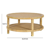 Amara Natural Rattan Coffee Table by TOV Furniture at Eve Furniture