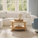 Amara Natural Rattan Coffee Table by TOV Furniture at Eve Furniture