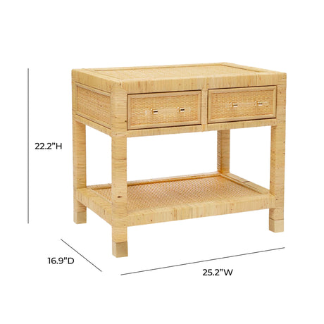 Amara Natural Rattan Nightstand by TOV Furniture at Eve Furniture