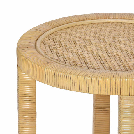 Amara Natural Rattan Side Table by TOV Furniture at Eve Furniture