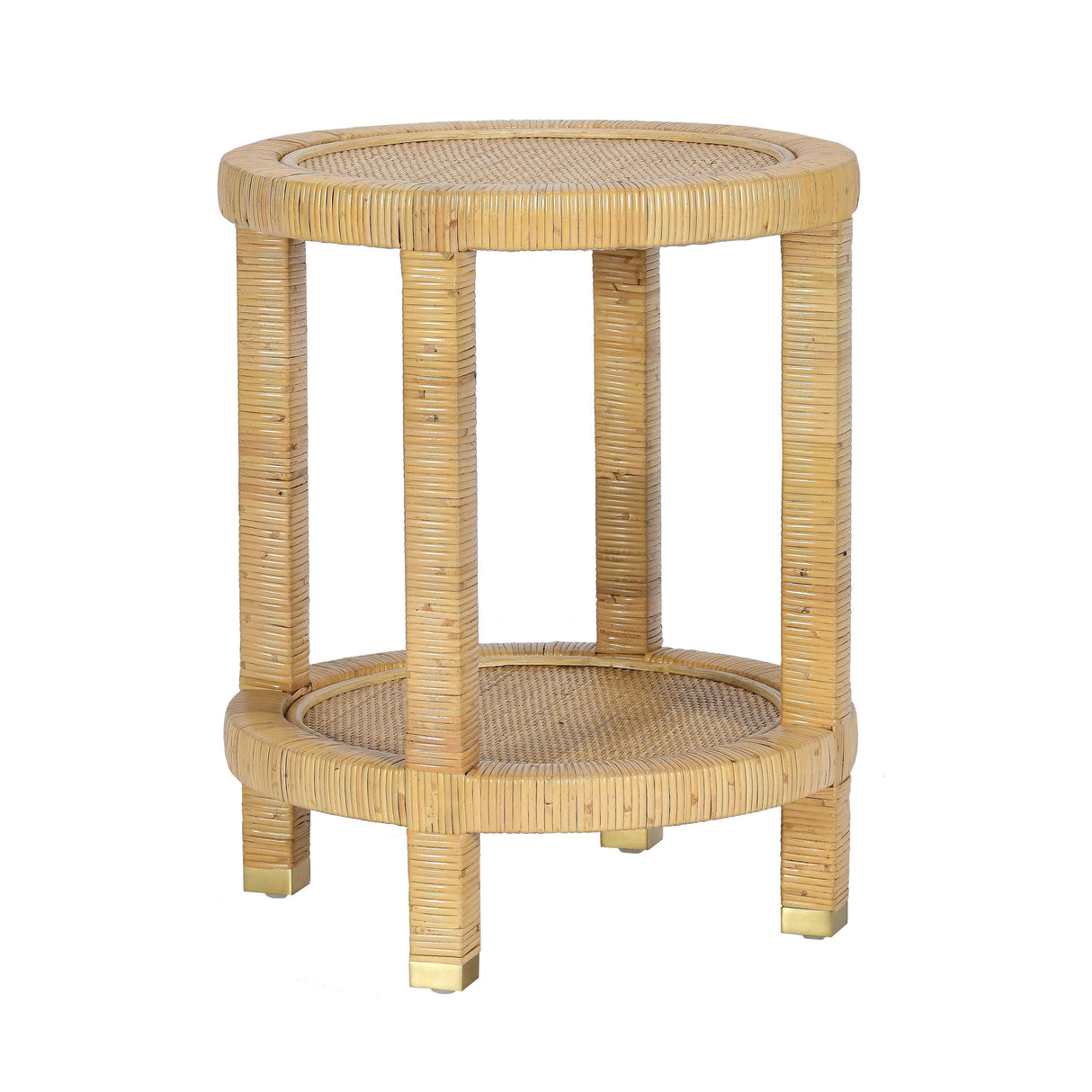 Amara Natural Rattan Side Table by TOV Furniture at Eve Furniture