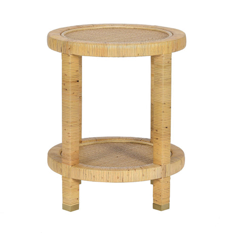 Amara Natural Rattan Side Table by TOV Furniture at Eve Furniture