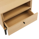 Amara Nightstand in Natural Oak (set of 2) by Manhattan Comfort at Eve Furniture