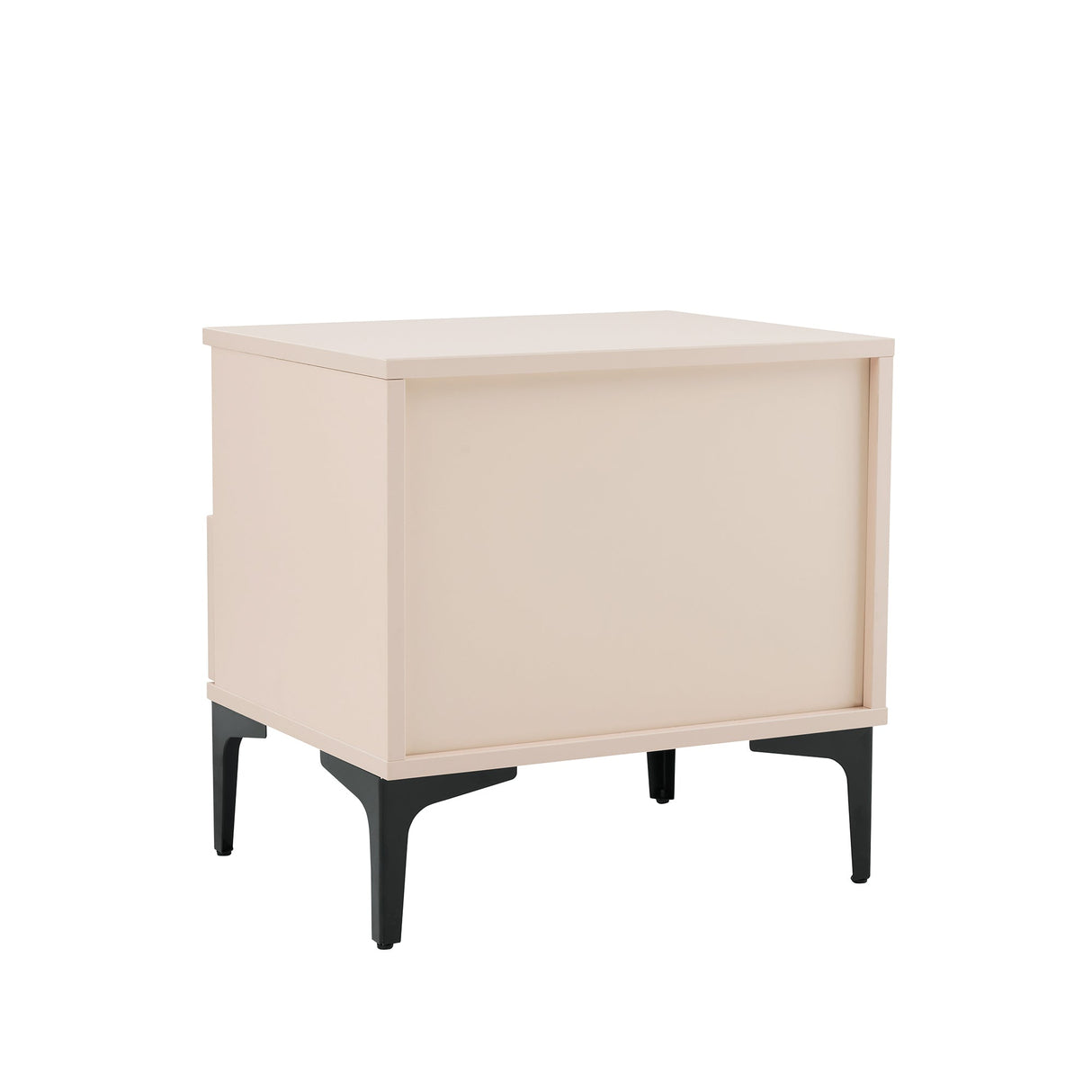 Amara Nightstand in Pale Rose and White by Manhattan Comfort at Eve Furniture