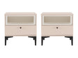 Amara Nightstand in Pale Rose and White (set of 2) by Manhattan Comfort at Eve Furniture