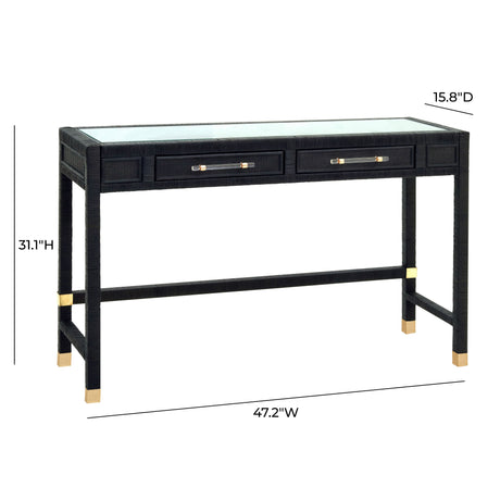Amara Woven Rattan Desk by TOV Furniture at Eve Furniture