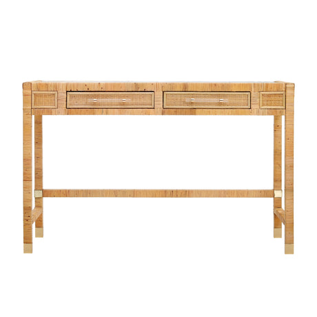 Amara Woven Rattan Desk by TOV Furniture at Eve Furniture