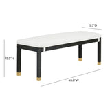 Amara Woven Rattan Performance Fabric Bench by TOV Furniture at Eve Furniture