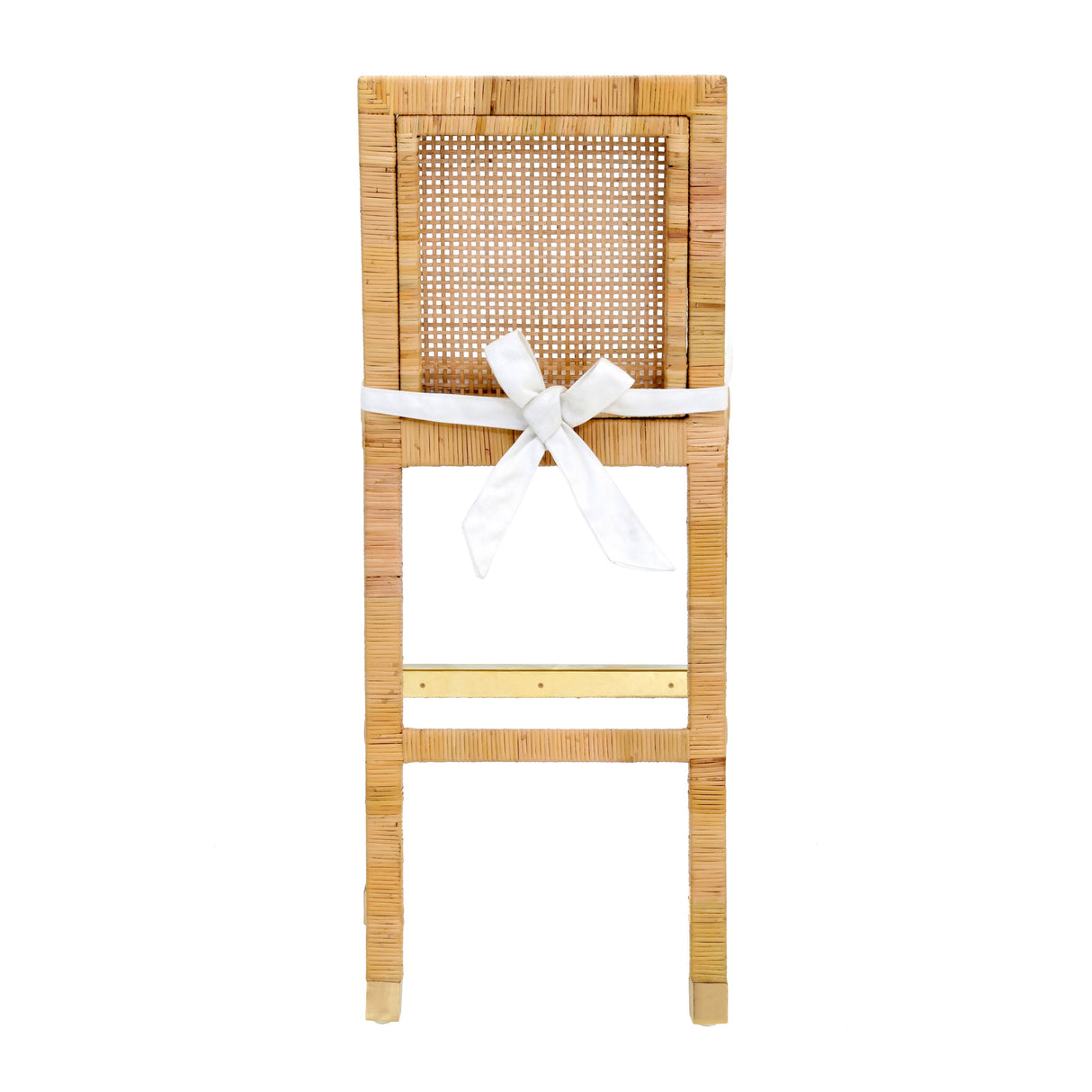 Amara Woven Rattan Performance Fabric Stool by TOV Furniture at Eve Furniture