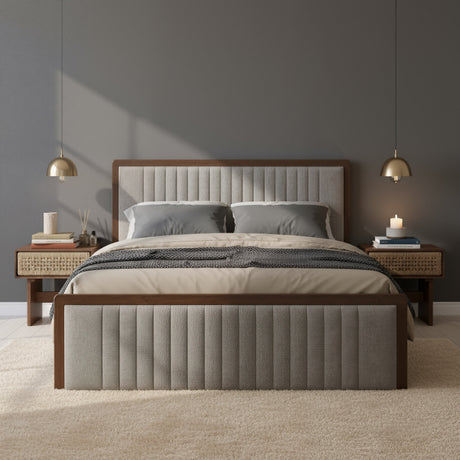 Amaria Natural & Walnut Nightstand by Zuomod at Eve Furniture