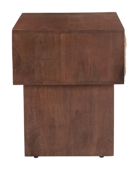 Amaria Natural & Walnut Nightstand by Zuomod at Eve Furniture