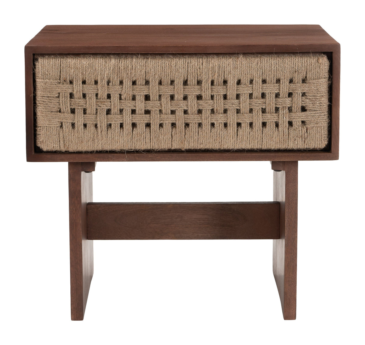 Amaria Natural & Walnut Nightstand by Zuomod at Eve Furniture