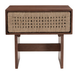Amaria Natural & Walnut Nightstand by Zuomod at Eve Furniture