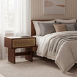 Amaria Natural & Walnut Nightstand by Zuomod at Eve Furniture