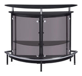 Amarillo Black/Chrome 2-Tier Bar Unit