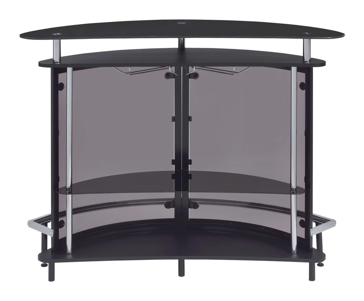 Amarillo Black/Chrome 2-Tier Bar Unit