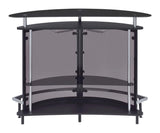 Amarillo Black/Chrome 2-Tier Bar Unit