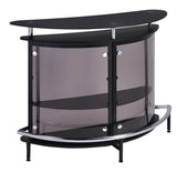 Amarillo Black/Chrome 2-Tier Bar Unit by Coaster at Eve Furniture