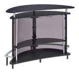 Amarillo Black/Chrome 2-Tier Bar Unit by Coaster at Eve Furniture