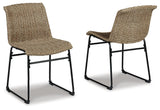 Amaris Brown/Black Outdoor Dining Chair by Ashley at Eve Furniture