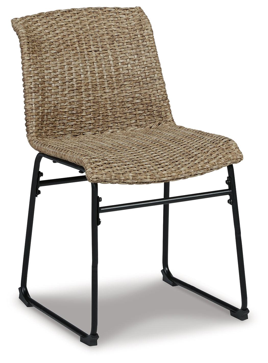 Amaris Brown/Black Outdoor Dining Chair by Ashley at Eve Furniture