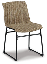 Amaris Brown/Black Outdoor Dining Chair by Ashley at Eve Furniture