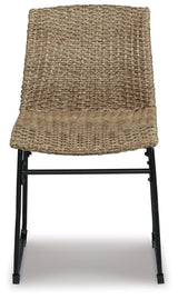 Amaris Brown/Black Outdoor Dining Chair by Ashley at Eve Furniture