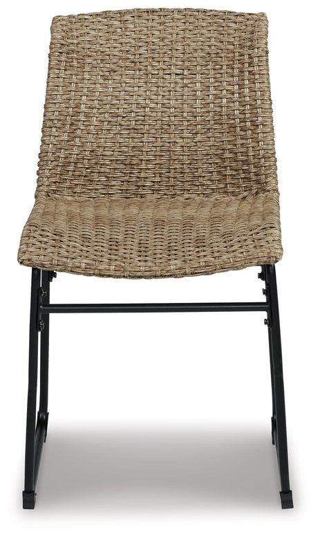 Amaris Brown/Black Outdoor Dining Chair by Ashley at Eve Furniture