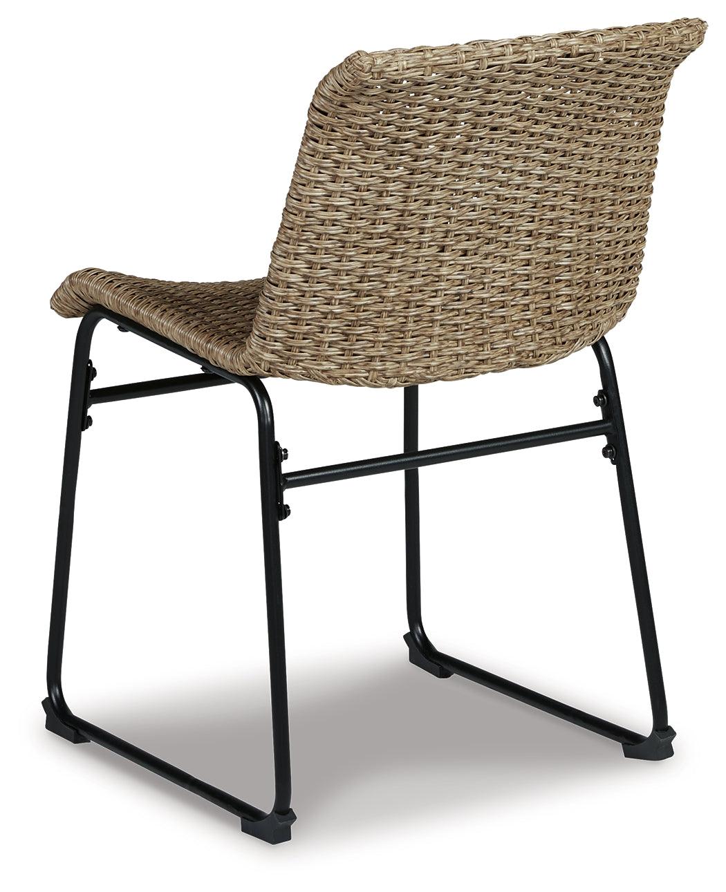 Amaris Brown/Black Outdoor Dining Chair by Ashley at Eve Furniture