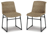 Amaris Brown/Black Outdoor Dining Chair by Ashley at Eve Furniture
