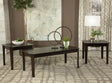 Amaro Dark Brown 3-Piece Occasional Set by Coaster at Eve Furniture
