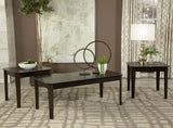 Amaro Dark Brown 3-Piece Occasional Set by Coaster at Eve Furniture