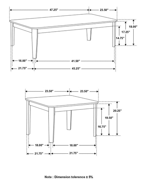 Amaro Dark Brown 3-Piece Occasional Set by Coaster at Eve Furniture