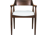 Amaroo Honey Date Solid Mango Linen Upholstered Dining Arm Chair by Modus Furniture at Eve Furniture
