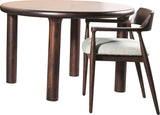 Amaroo Honey Date Solid Mango Linen Upholstered Dining Arm Chair by Modus Furniture at Eve Furniture
