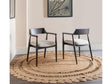 Amaroo Honey Date Solid Mango Linen Upholstered Dining Arm Chair by Modus Furniture at Eve Furniture