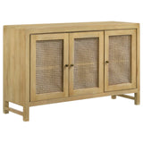 Amaryllis Natural Rectangular 3-Door Accent Cabinet