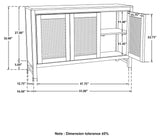 Amaryllis Natural Rectangular 3-Door Accent Cabinet